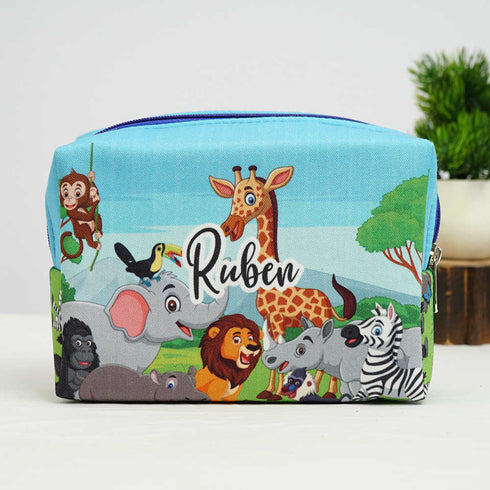 Personalised Animals Printed Kids Box Pouch
