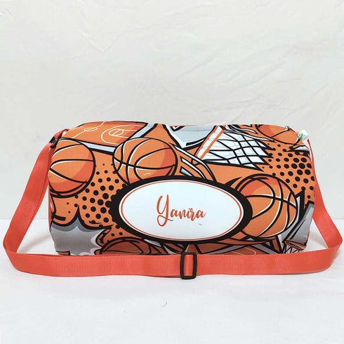 Personalised Basketball Printed Kids Sling Duffle Bag