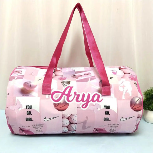 Personalised Basketball Printed Kids Swimming Duffle Bag