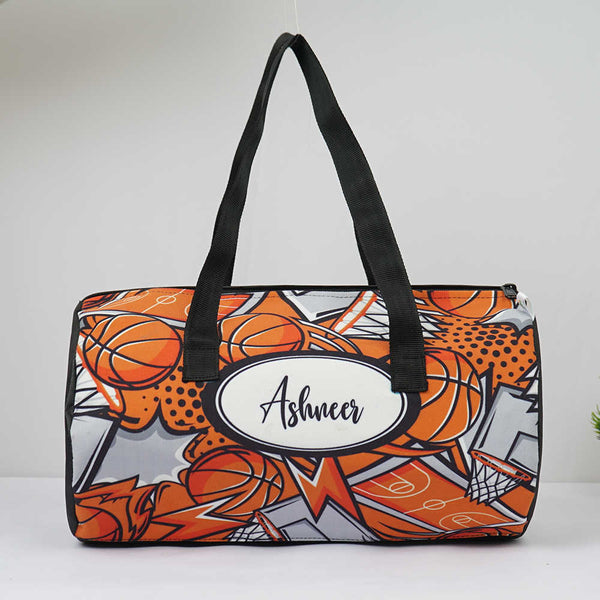 Personalised Basketball Printed Kids Swimming Duffle Bag