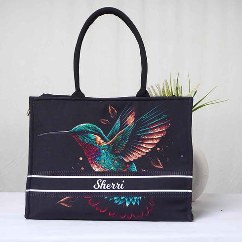 Personalised Beautiful Bird Printed Box Bag