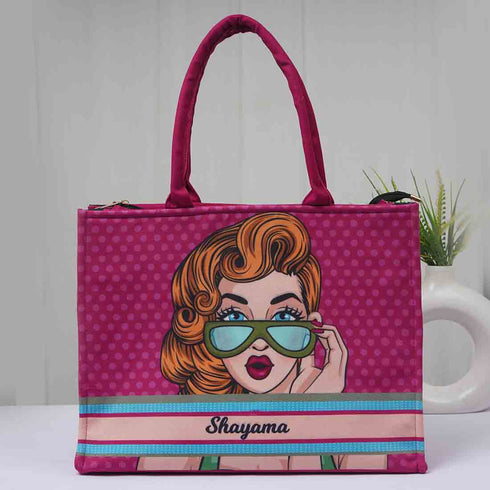 Personalised Beautiful Girl Printed Box Bag