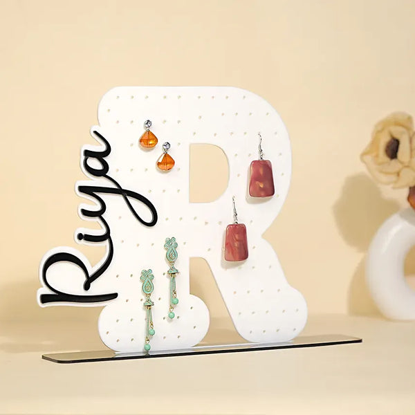 Personalised Black Jewellery Stand