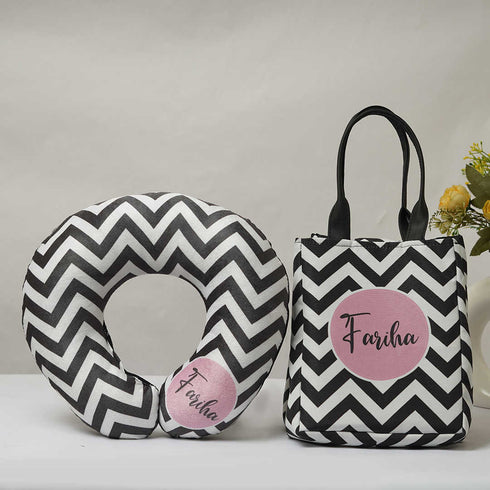 Personalised Black & White Printed Combo Gift Set - Uncommongifts.in