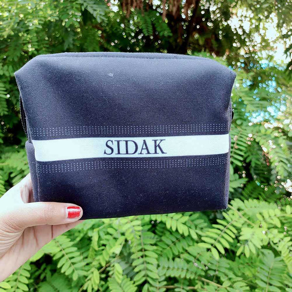 Personalised Blck Printed Box Pouch