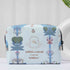 Personalised Blue Floral Printed Box Pouch - Uncommongifts.in