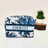 Personalised Blue Leafs Printed Box Pouch
