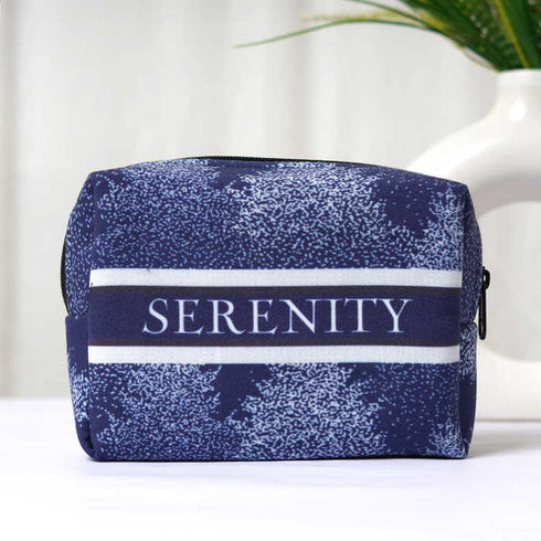 Personalised Blue Printed Box Pouch