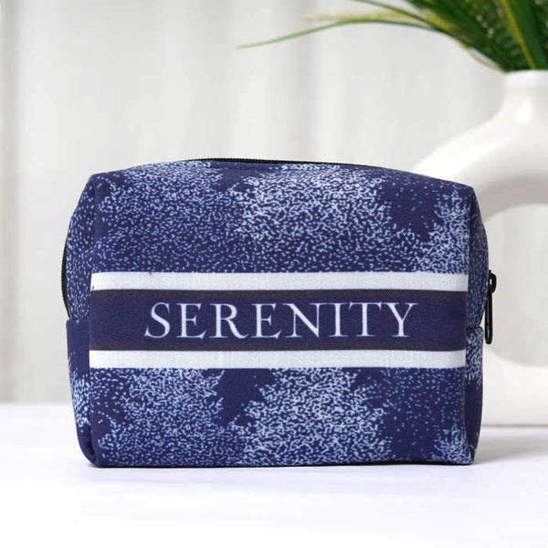 Personalised Blue Printed Box Pouch