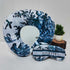 Personalised Blue Printed Neck Pillow & Eye Mask Combo Gift Set