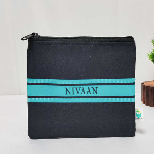 Personalised Blue Strap Printed Kids Wet Pouch