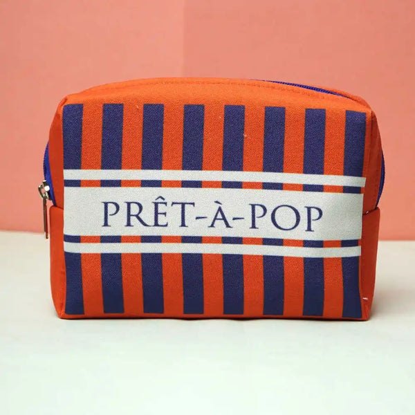 Personalised Blue Strips Printed Box Pouch