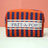 Personalised Blue Strips Printed Box Pouch