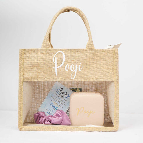 Personalised Bridesmaid Jute Bag Combo