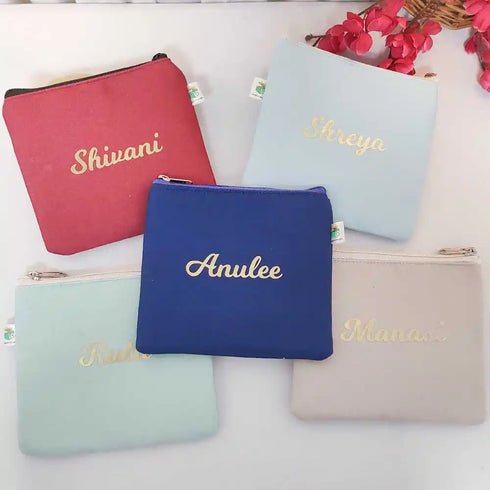 Personalised Bridesmaids Printed Makeup Pouch