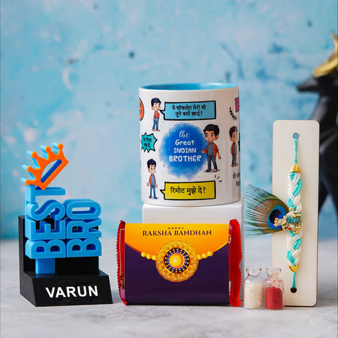 Personalised Brother Rakhi Gift Combo