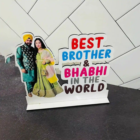 Personalised Brother and Bhabhi Table Top