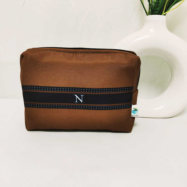 Personalised Brown Strap Printed Box Pouch