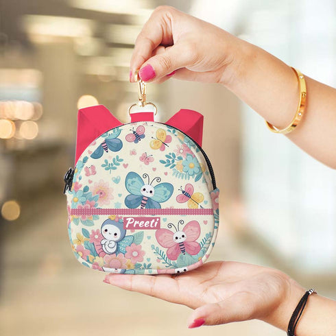 Personalised Butterflies Printed Backpack Keychain