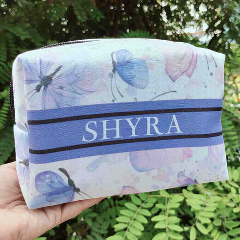Personalised Butterflies Printed Kids Box Pouch