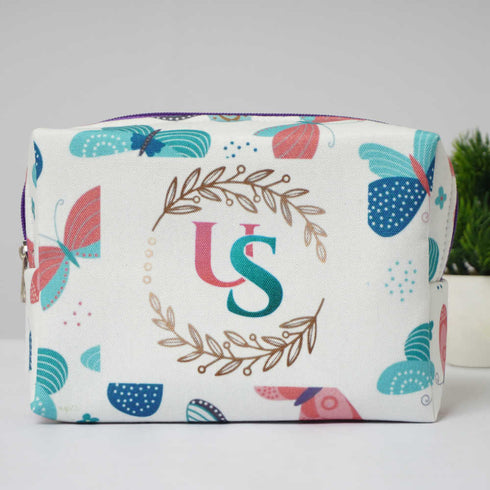 Personalised Butterflies Printed Box Pouch