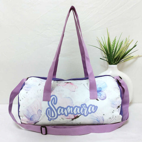 Personalised Butterflies Printed Kids Sling Duffle Bag