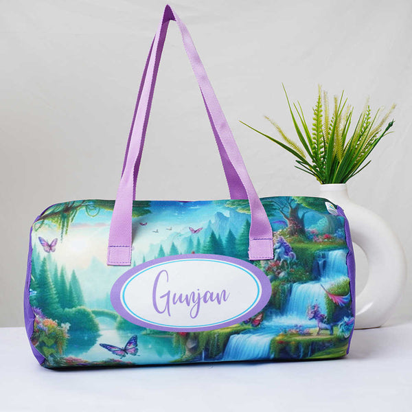 Personalised Butterflies Printed Kids Swimming Duffle Bag