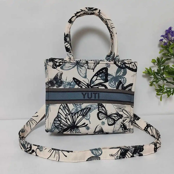 Personalised Butterfly Printed Box Bag with Sling