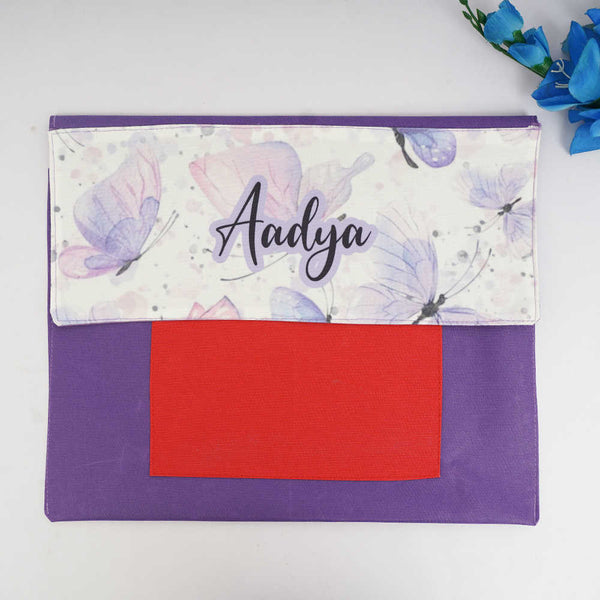 Personalised Butterfly Printed Kids Document Folder