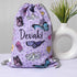 Personalised Butterfly Printed Kids Drawstring Bag
