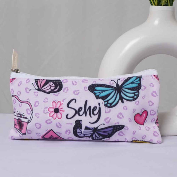 Personalised Butterfly Printed Kids Pouch