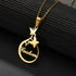 Personalised Butterfly & Round Design Pendant - Uncommongifts.in