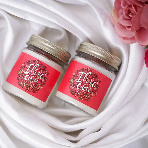 Personalised Candle For Valentine's Day Set of 2
