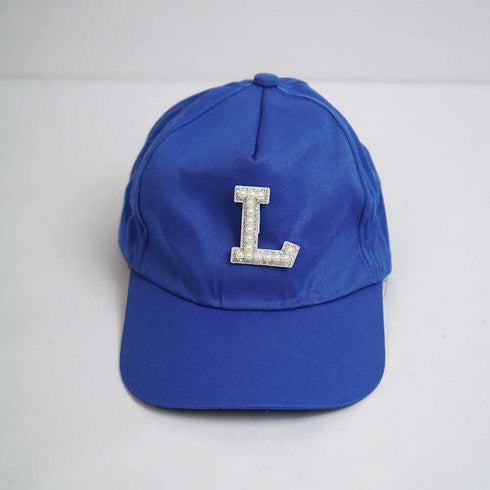 Personalised Caps with Initial Letter - Blue