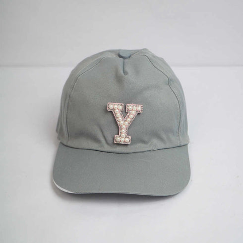 Personalised Caps with Initial Letter - Gray