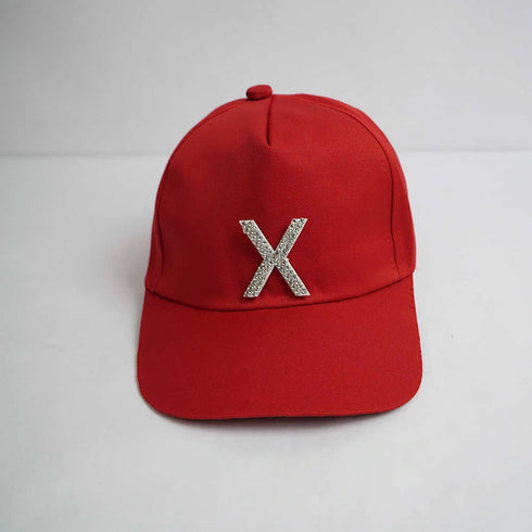 Personalised Caps with Initial Letter - Red