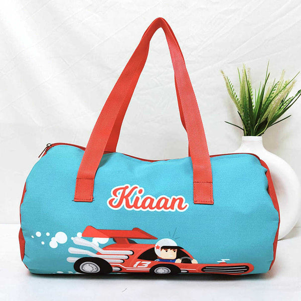 Personalised Car Printed Kids Duffle Bag