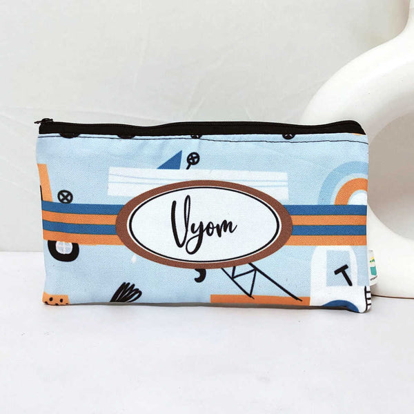 Personalised Car Printed Kids Pencil Pouch