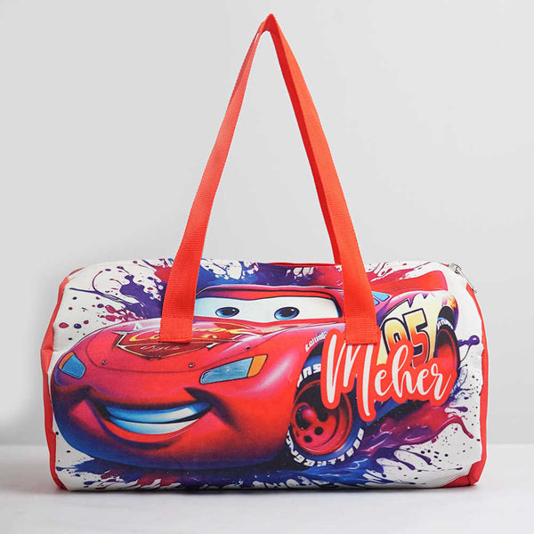 Personalised Car Printed Kids Swimming Duffle Bag