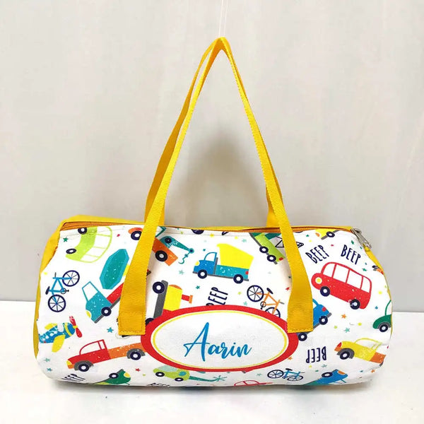 Personalised Car Printed Swimming Duffle Bag for Kids