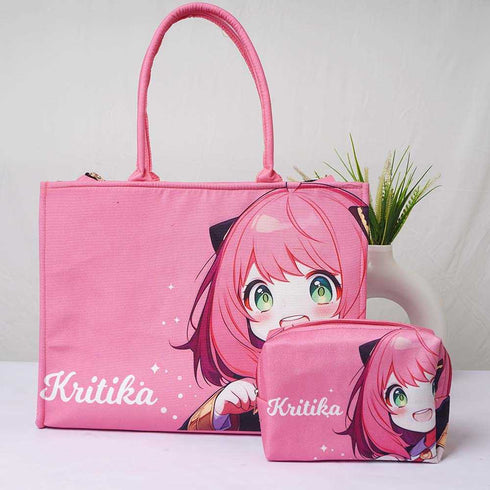 Personalised Cartoon Printed Box Bag Combo