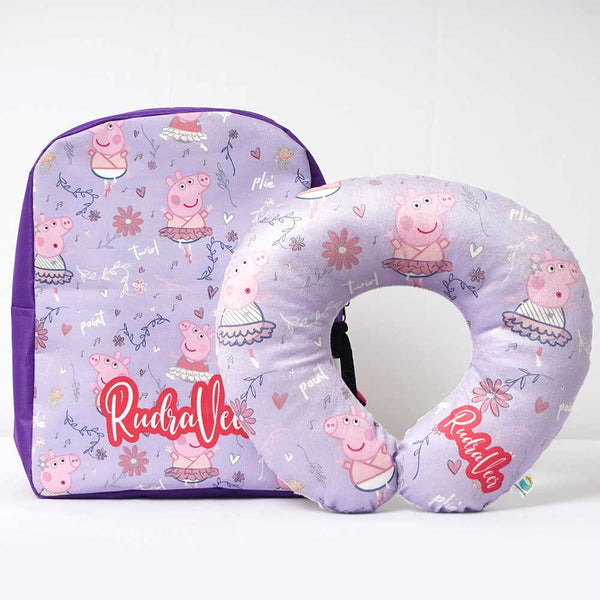 Personalised Cartoon Printed Kids Bag Pack Combo Gift Set