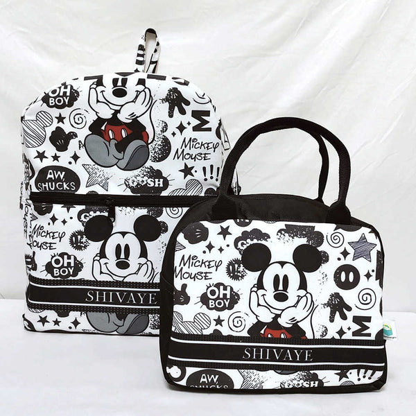 Personalised Cartoon Printed Kids Bagpack Combo