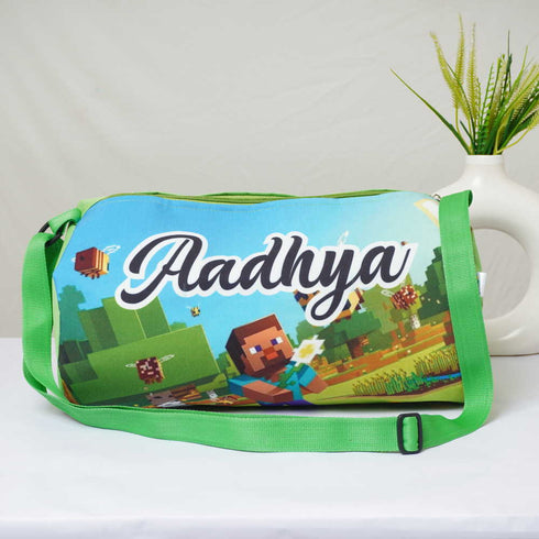Personalised Cartoon Printed Kids Duffle Bag