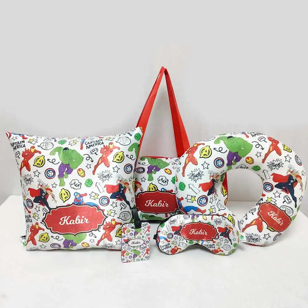 Personalised Cartoon Printed Kids Duffle Bag Combo Gift Set