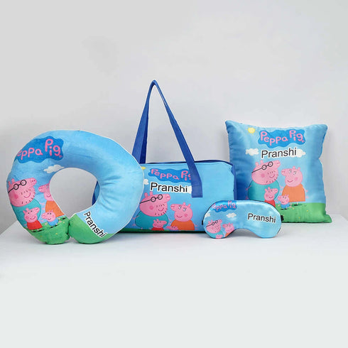 Personalised Cartoon Printed Kids Duffle Bag Combo Gift Set