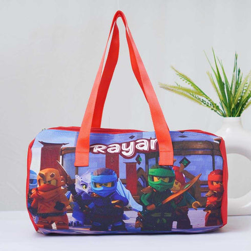 Personalised Cartoon Printed Kids Duffle Bag