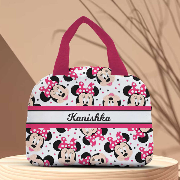Personalised Cartoon Printed Kids Lunch Bag With Handle