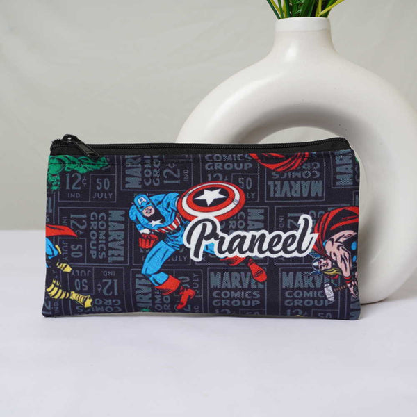 Personalised Cartoon Printed Kids Pencil Pouch