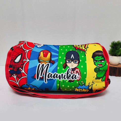 Personalised Cartoon Printed Kids Sling Duffle Bag